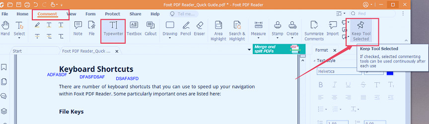 Typewriter does not stay open; have to reopen from menu every time - PDF  Forum | Foxit Software